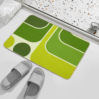 Retro Geometric Design 631  Anti-Trip Bath Mat