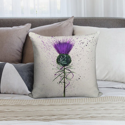 Purple Thistle Elegant Style Soft Ultra-Soft Texture Throw Pillow
