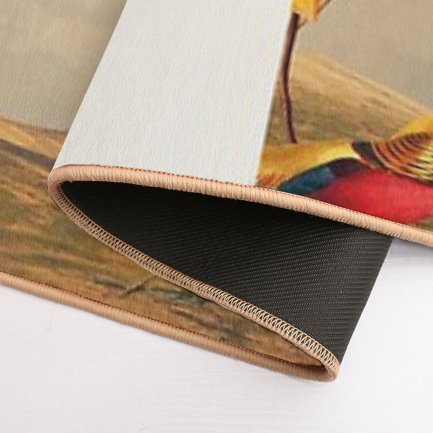 Yellow Echoes of Time  Rapid-Drying Bath Mat