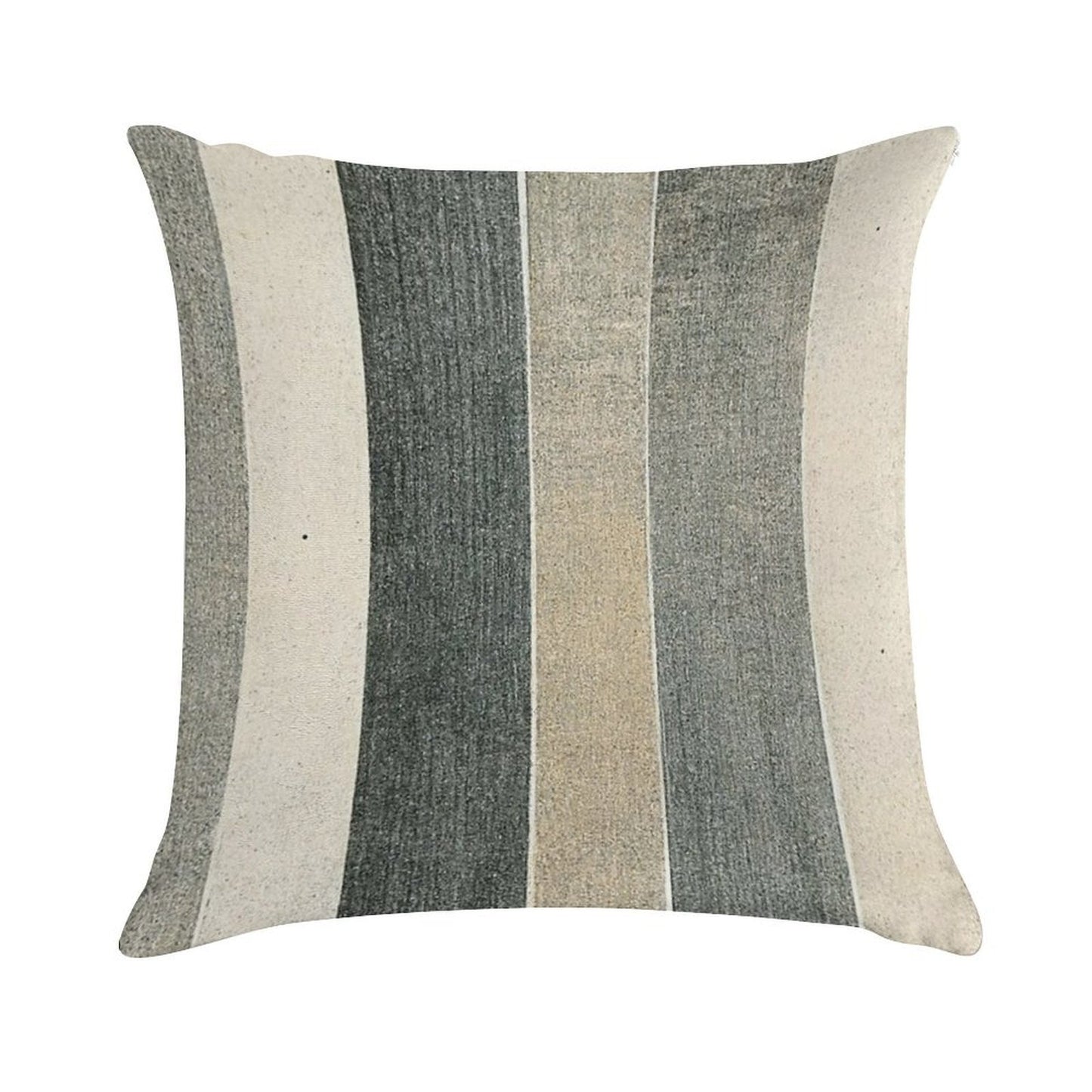 Classic Stripes Grey And Tan Design Pattern A Line Dress Classic Home Decor Stripes Soft Shrink-Resistant Throw Pillow