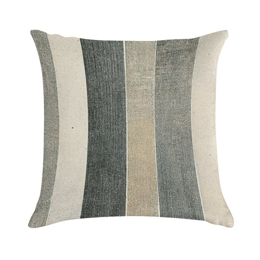Classic Stripes Grey And Tan Design Pattern A Line Dress Classic Home Decor Stripes Soft Shrink-Resistant Throw Pillow