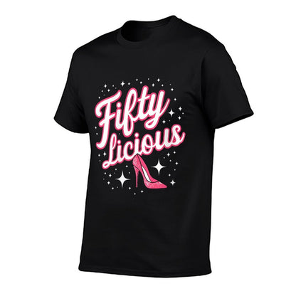 Womens Fifty-licious Squad Matching 50th Birthday Fiftylicious  Summer-ready Fabric T-Shirt