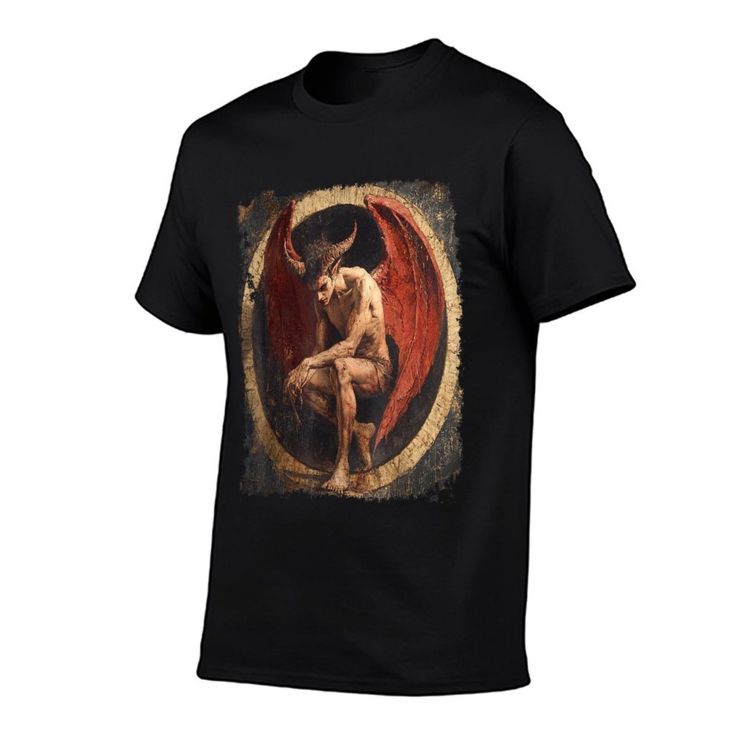 Casual Trendy Vintage Graphics for Men  Women Gothic Devil Art Graphic  Soft T-Shirt