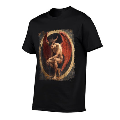 Casual Trendy Vintage Graphics for Men  Women Gothic Devil Art Graphic  Soft T-Shirt