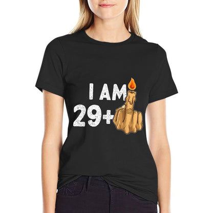 29 Plus One Middle Finger - 30th Birthday For Him  Polyester Blend T-Shirt