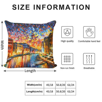 VENICE - GRAND CANAL - Leonid Afremov CITYSCAPE Soft Warmth Comfort Throw Pillow