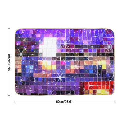 Twinkle 70s Disco Ball Pattern  Slip-Resistant Bath Mat