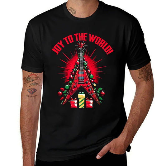 Flying V Guitar Christmas Tree - Joy To The World! Premium  Easy-care T-Shirt