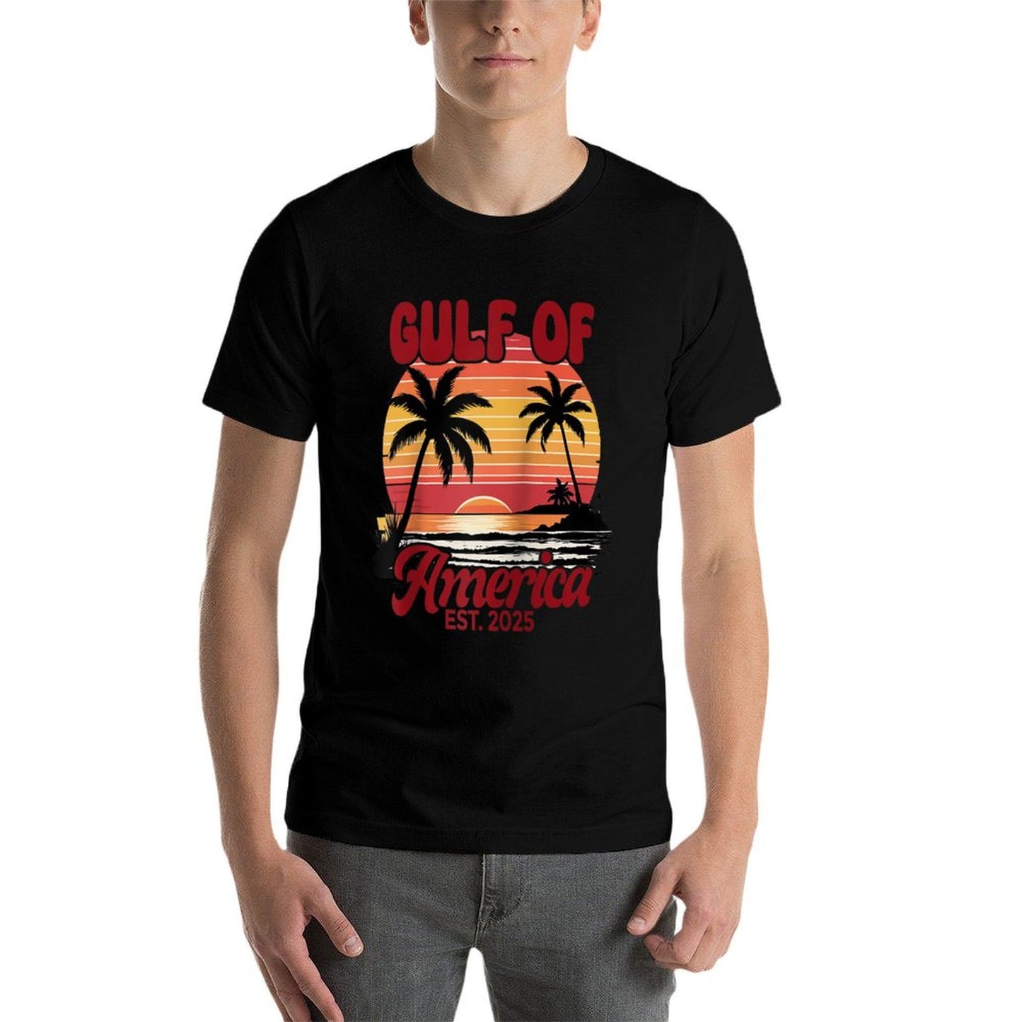 Gulf Of US America Est. 2025 Raglan Baseball Slim-fit Cut T-Shirt