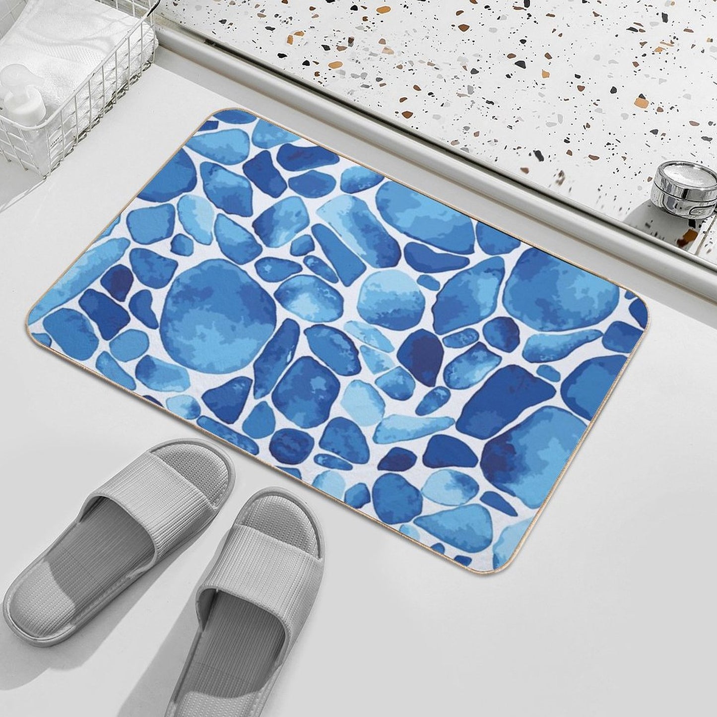 Blue Pool  Long-Lasting Bath Mat