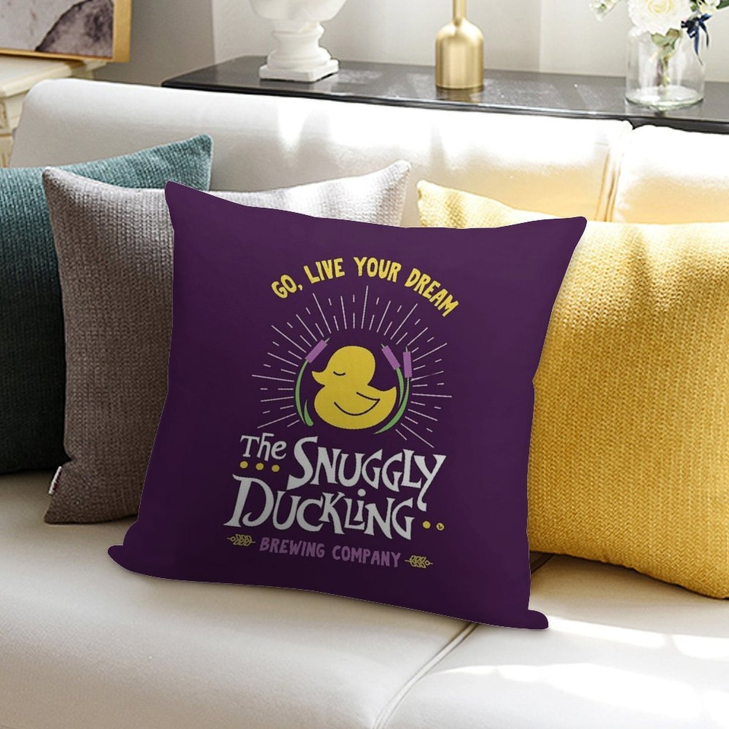 Snuggly Duckling Brewing Company - Tangled Soft Anti-Pilling Throw Pillow