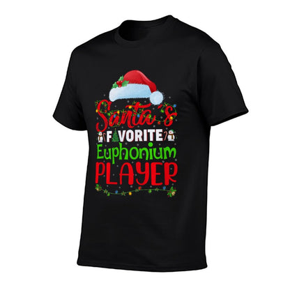 Lighting Xmas Santas Favorite Euphonium Player Christmas Premium  Trendy Pattern T-Shirt