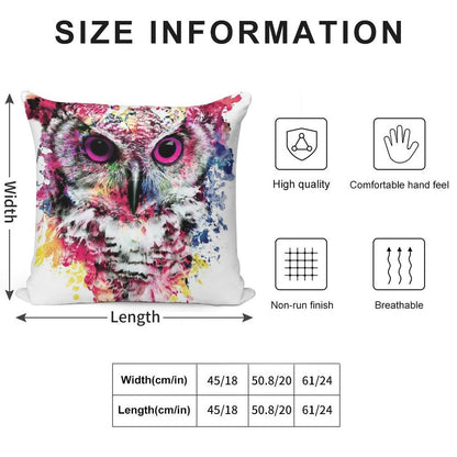 Owl Soft Decorative Cover Throw Pillow