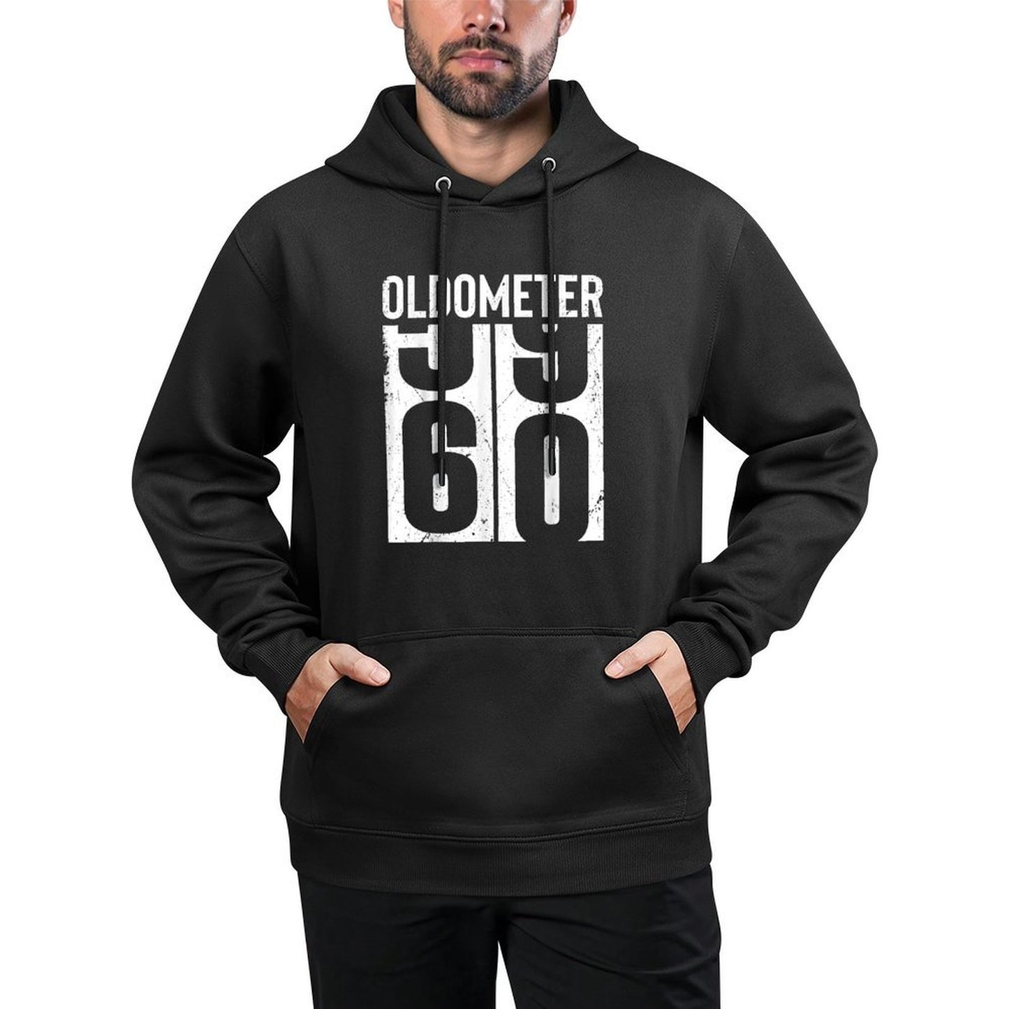 Funny 60 Years Old 60th Birthday Odometer Oldometer Gift Men Pilling-Resistant Hoodie