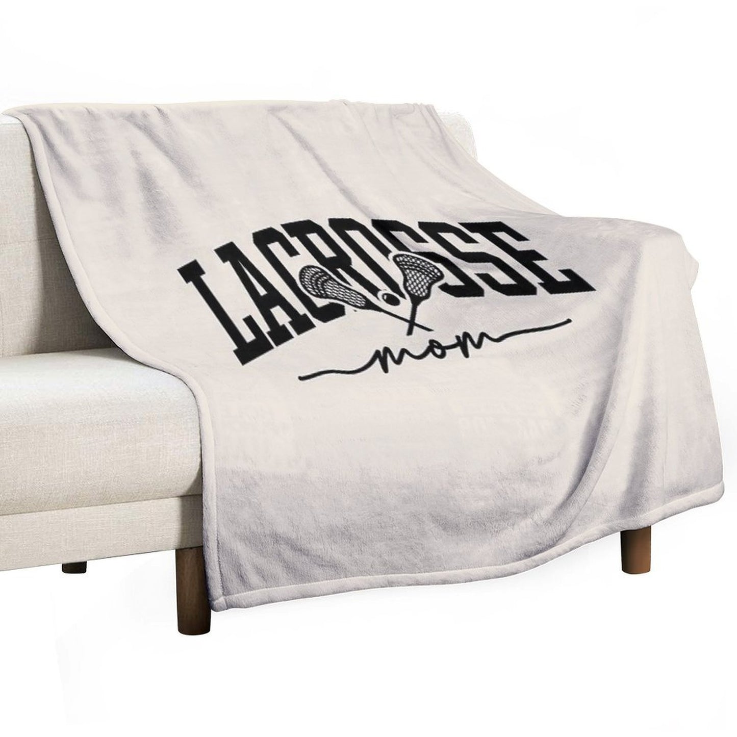 Lacrosse Mom  Sports Mom Durable Throw Blanket