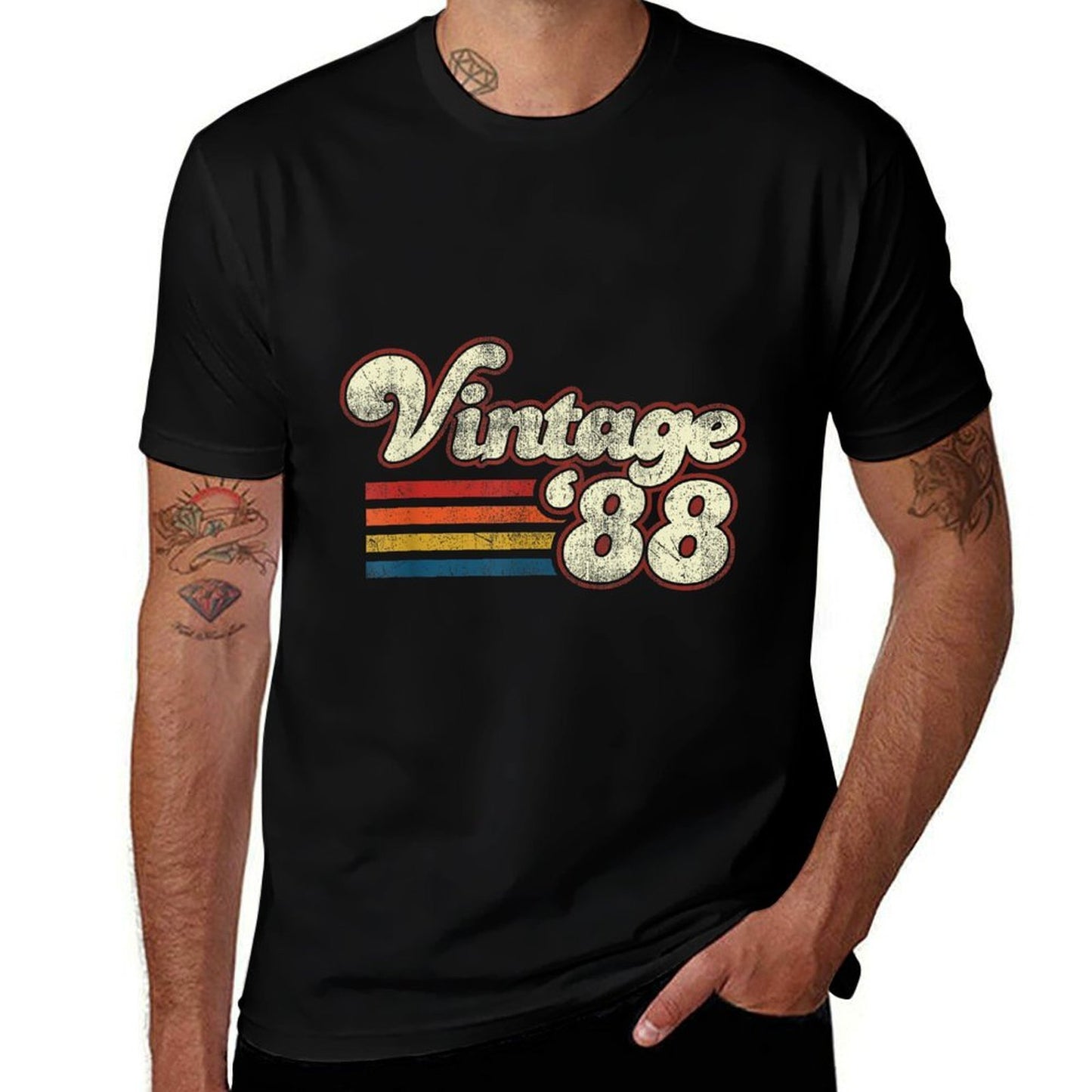 Vintage 1988 34 Birthday  Stretchy T-Shirt