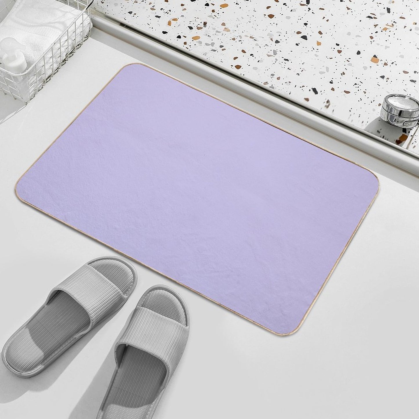 Lilac  Easy To Clean Bath Mat