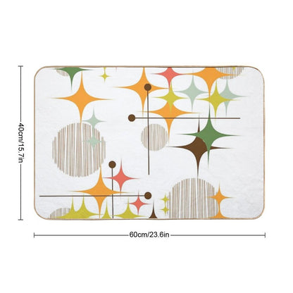 Eames Era Starbursts And Globes 3  Absorbent Bath Mat