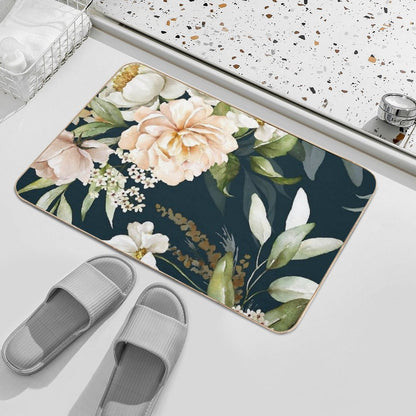Wildflowers Floral Pattern  Absorbent Bath Mat