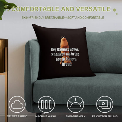 Marcus The Worm Big Badinky Bones Shanked Me Soft Decorative Cover Throw Pillow