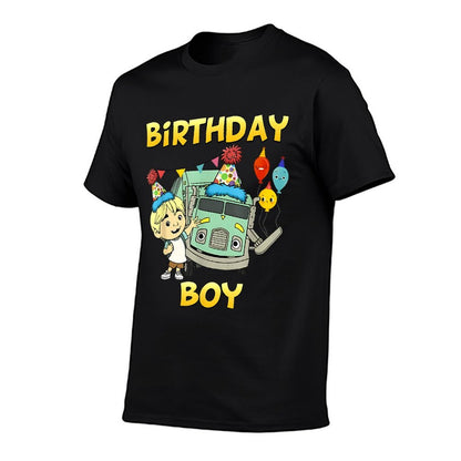 Garbage Truck Birthday Boy Recycling Trash Family Birthday  Relaxed-fit T-Shirt