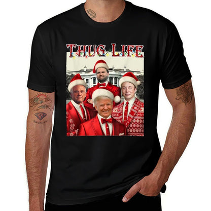 Trump Squad Thug Life Trump Vance Kennedy Elon  Fade-proof Color T-Shirt