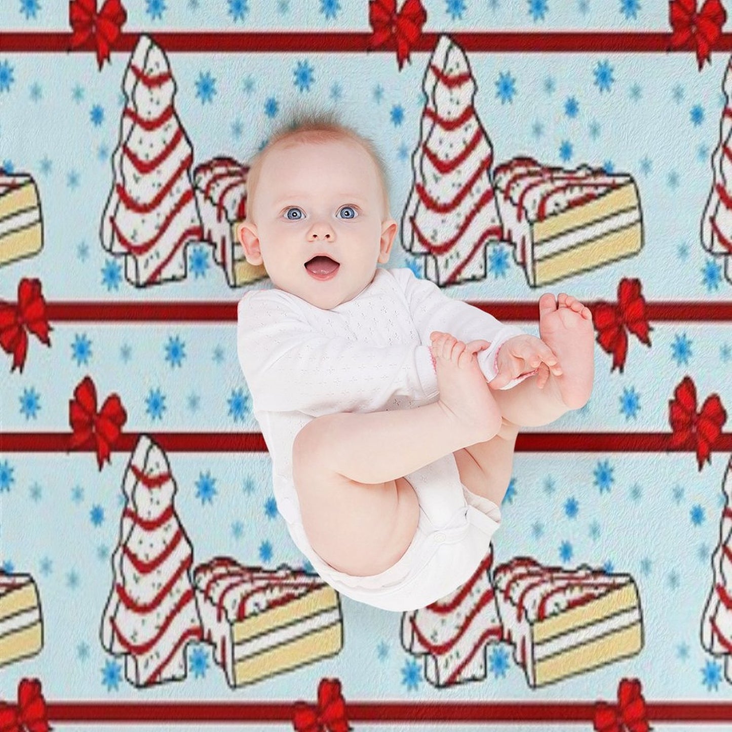 Little Debbie Christmas Cakes Velvety-soft Throw Blanket