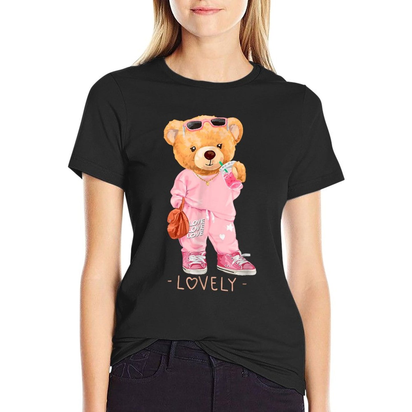Men's Women's Kids Teddy Bear Graphic Cool Designs Funny  Moisture-wicking T-Shirt