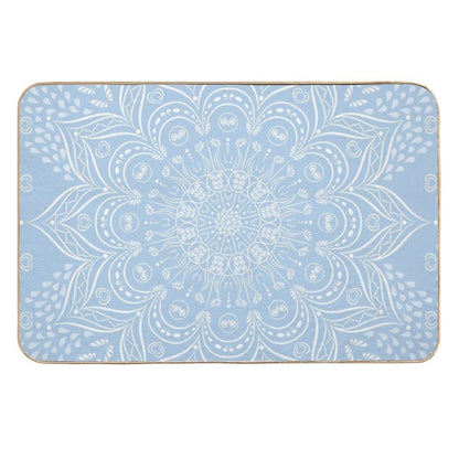 Baby Blue Mandala Pattern  Long-Lasting Bath Mat