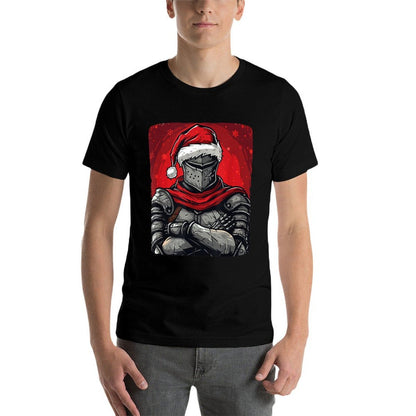 Knight in Armor for Medieval Lovers And Christmas Season Comfortable T-Shirt