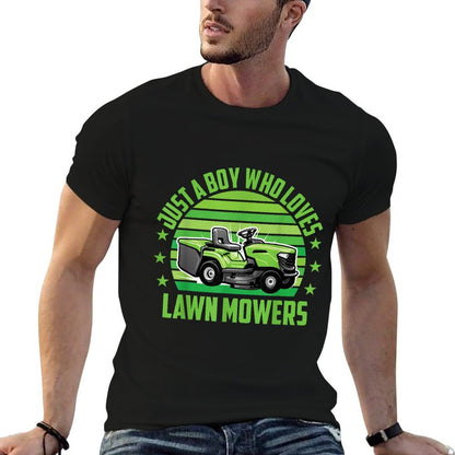 Lawn Mower Just A Boy Who Loves Lawn Mowers Toddler Boys  Durable T-Shirt