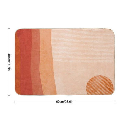 BOHO Contemporary Neutral Tone Modern Art Pastel Pattern  Rapid-Drying Bath Mat
