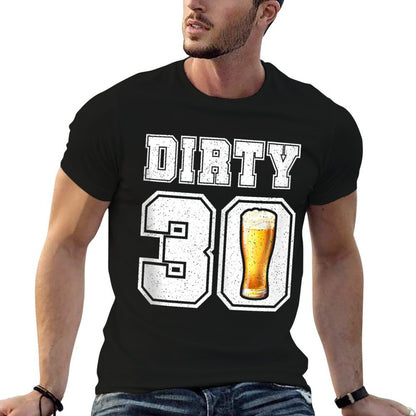 Hello 30! Dirty 30. Vintage Dirty Thirty Birthday  Tagless Design T-Shirt