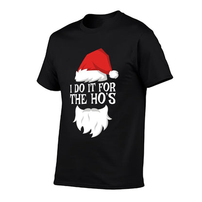I Do It For The Hos Santa Christmas  Summer-ready Fabric T-Shirt
