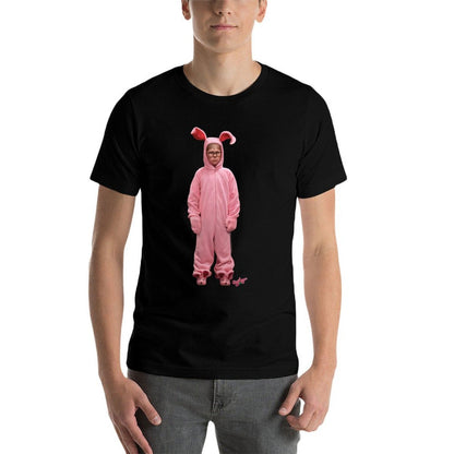 A Christmas Story Ralphie Pink Bunny Pink Nightmare  Tagless Design T-Shirt