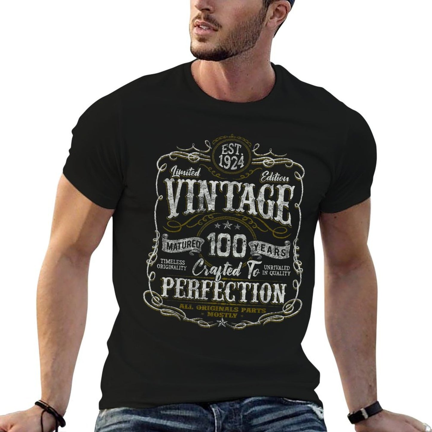 Vintage 1924 Limited Edition 100 Year Old 100th Birthday  Affordable Price T-Shirt