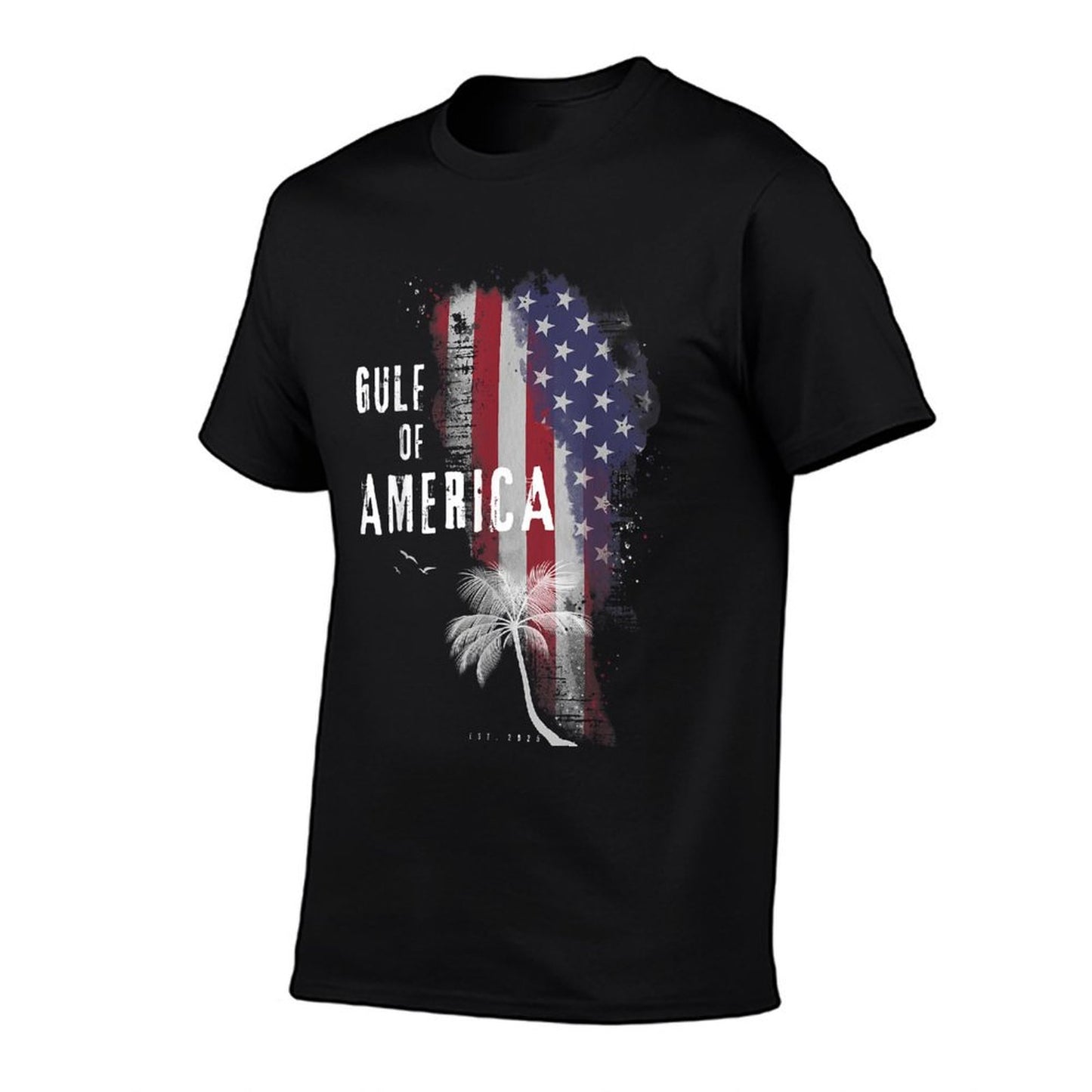 Gulf of USA Vintage Flag America 2025 Men Women Comfortable T-Shirt