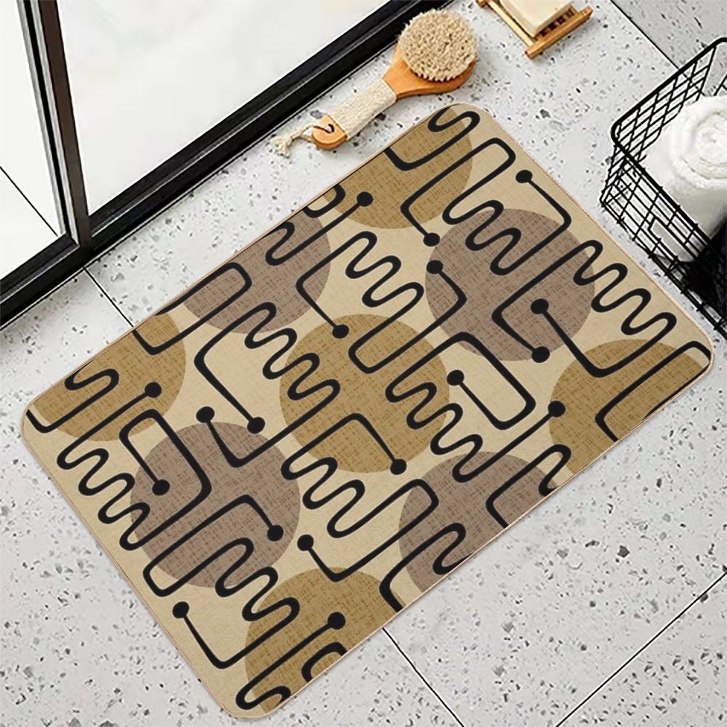 Mid Century Modern Atomic Polka Dot Pattern 229  Odorless Bath Mat