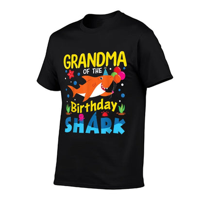 Grandma Birthday Kids Shark Party Matching Family  Lightweight T-Shirt