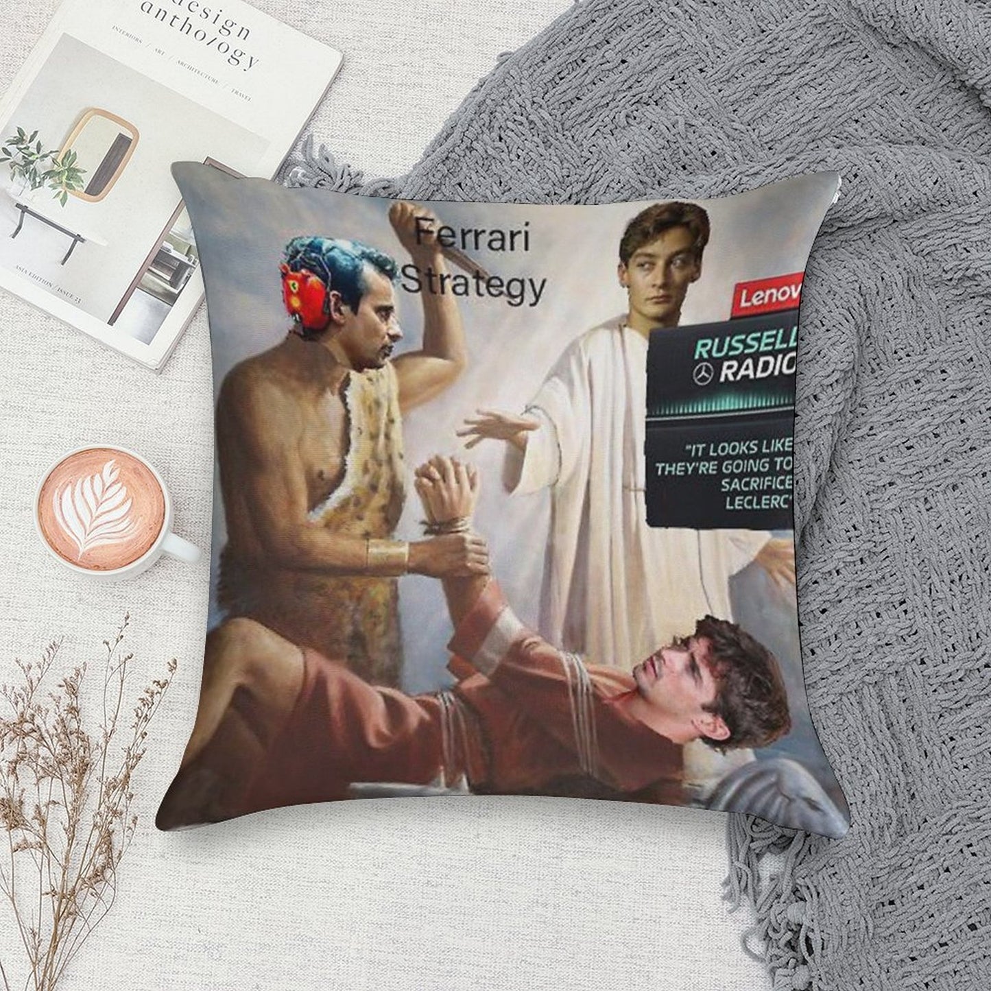 They're Going to Sacrifice Leclerc Soft Easy Maintenance Throw Pillow