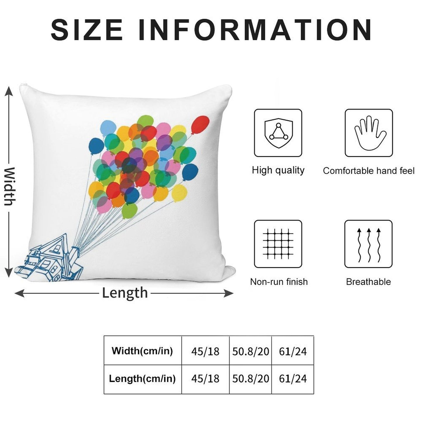 Up There - Up Soft Easy Maintenance Throw Pillow