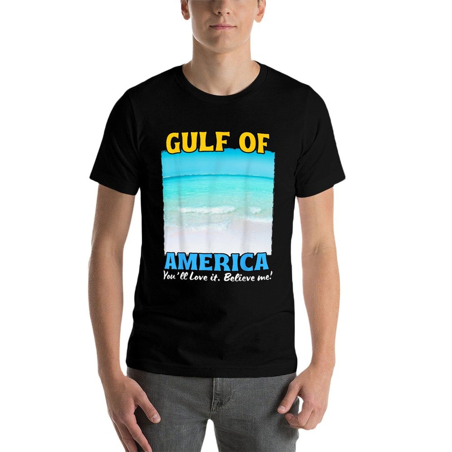 Gulf Of Us America Graphic Men Women Kids America&#39;s Gulf Summer-ready Fabric T-Shirt