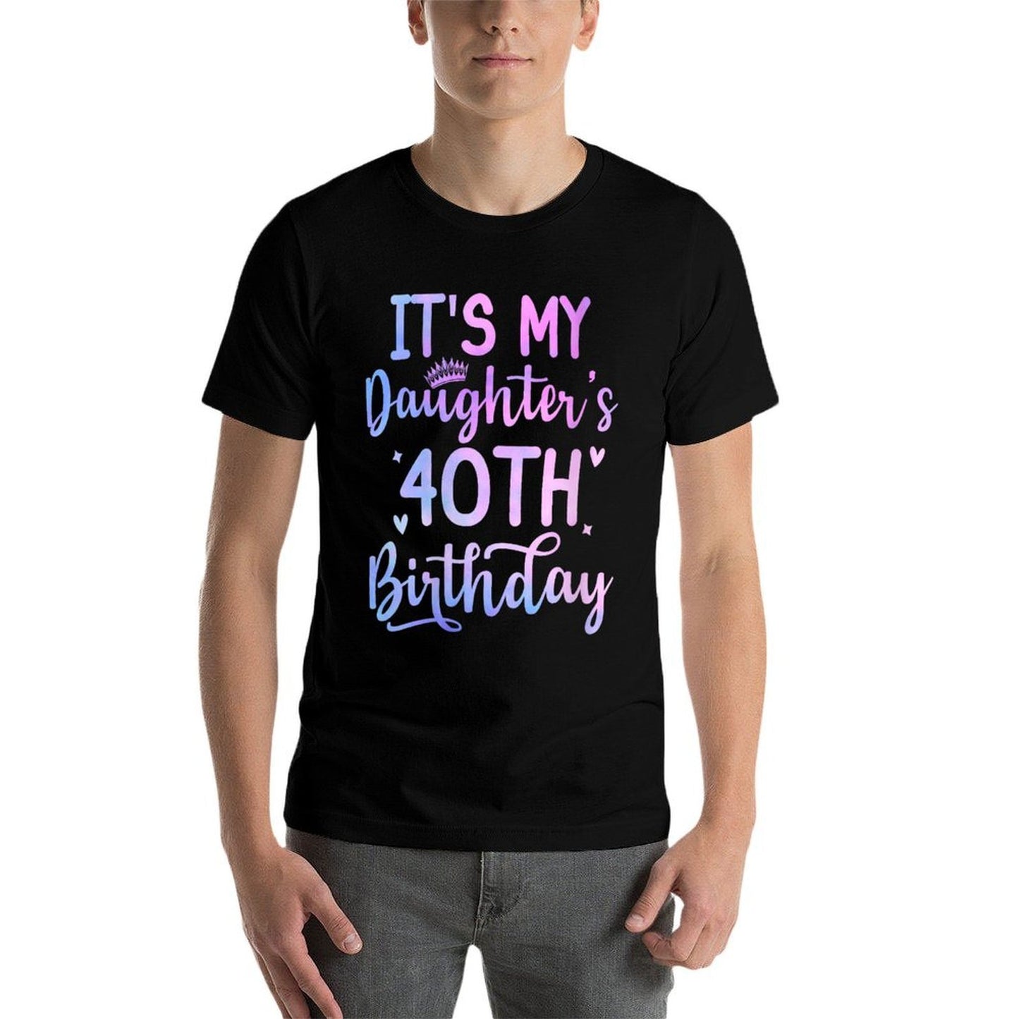 Womens It's My Daughter's 40th Birthday Funny 40th Years Old Woman  Eco-friendly Material T-Shirt