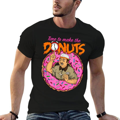 Time To Make The Donuts - Funny Vintage Retro 80's Humor Tee  Tagless Design T-Shirt