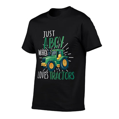 Just A Boy Who Loves Tractors Cute Toddler And Boys  Tagless Design T-Shirt