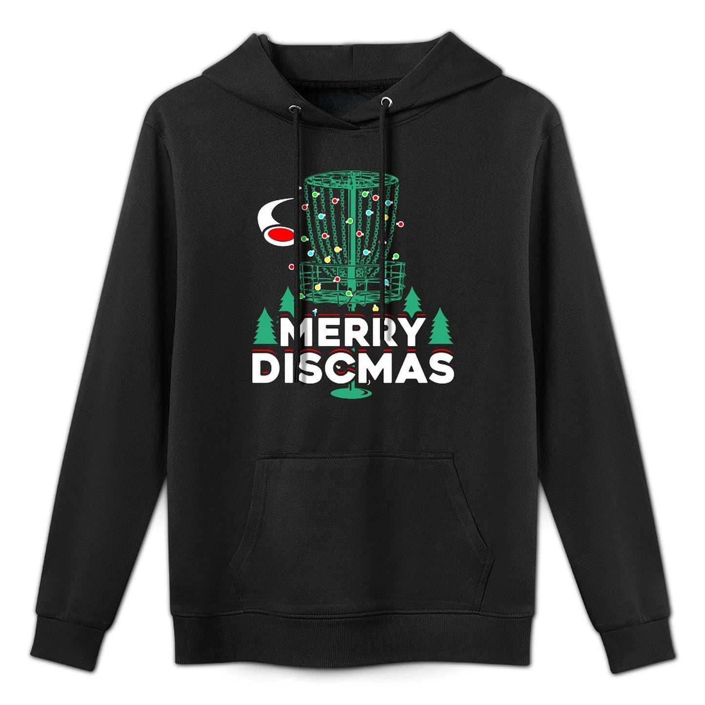 Merry Discmas Disc Golf Frisbee Christmas Xmas Funny Medium-Weight Fabric Hoodie