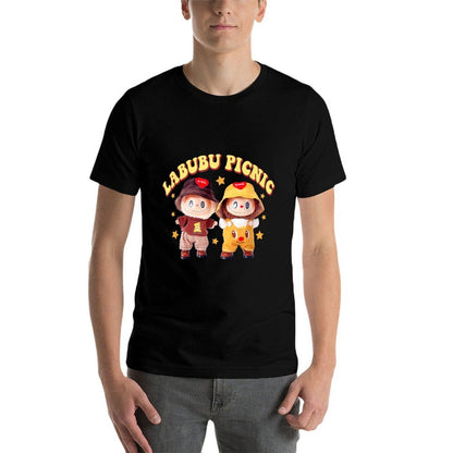 Funny Labubu Cute Labubu Picnic And Friends Lover  High-quality Stitching T-Shirt