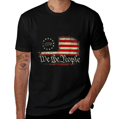4th Of July We The People American 1776 Old American  Eco-friendly Material T-Shirt