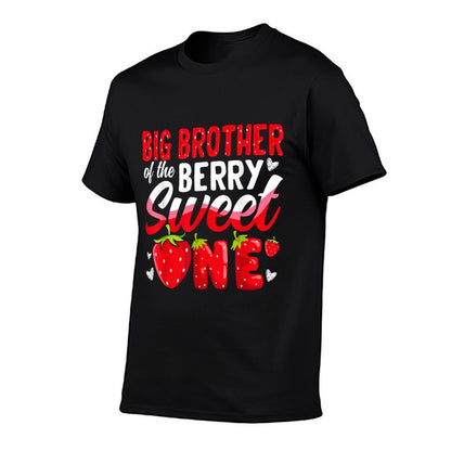 Big Brother Of The Berry Sweet One Strawberry 1st Birthday  Soft T-Shirt