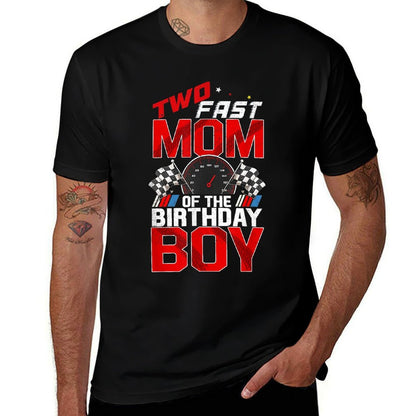 Two Fast Birthday Decorations Mom Of The Birthday Boy  Easy-care T-Shirt